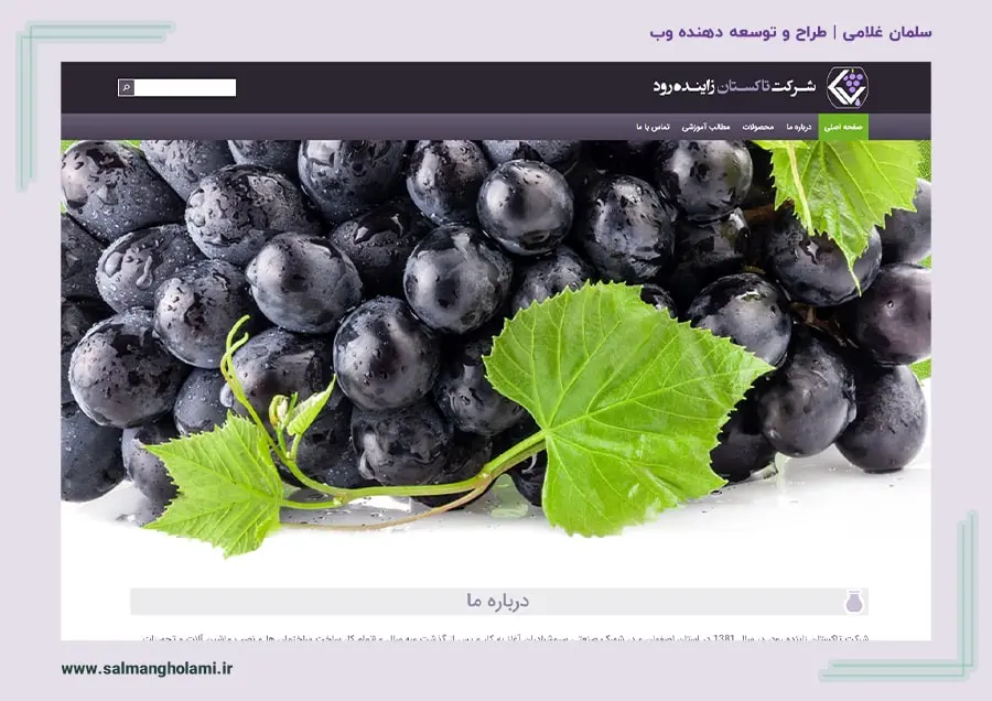 سایت شرکت تاکستان زاینده رود